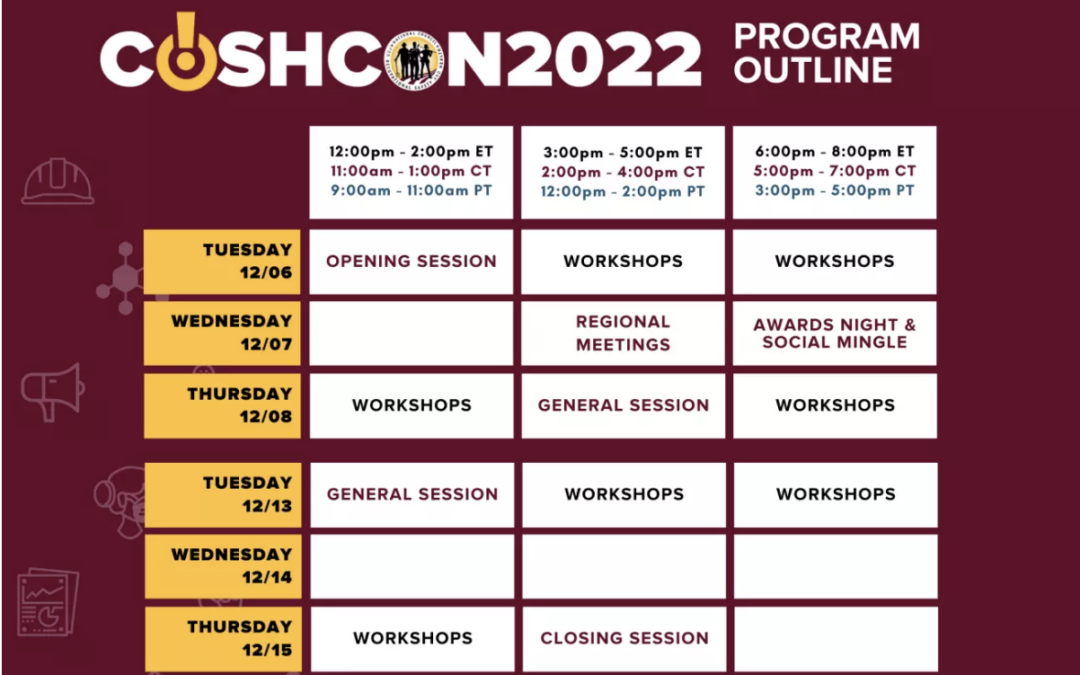 12-6-22 – Partner Conference – National COSH’s COSHCON 2022 Begins