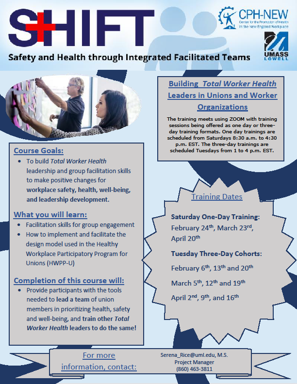 CPH-NEW SHIFT training flyer - Building TWH Leaders in Unions & Worker Orgs Feb-Apr 2024