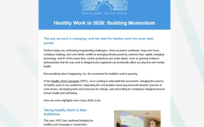 Healthy Work in 2026: Building Momentum